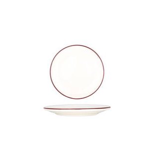 Bonna Gebaksbord - Linea Burgundy - Porselein - 15 cm - set van 6