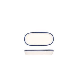 Bonna Serveerschaal - Linea Blue - Porselein - 14 cm - set van 2