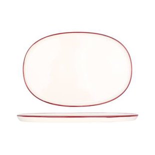 Bonna Serveerschaal - Linea Burgundy - Porselein - 34 cm - set van 2