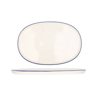 Bonna Serveerschaal - Linea Blue - Porselein - 34 cm - set van 2