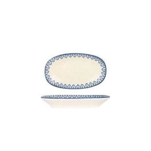 Bonna Diep bord - Esnaf - Porselein - 15x8.5 cm - set van 4