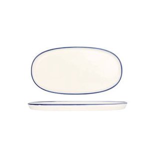 Bonna Serveerschaal - Linea Blue - Porselein - 25 cm - set van 2