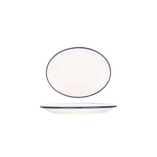 Bonna Serveerschaal - Linea Blue - Porselein - 25 cm - set van 2