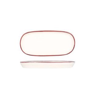 Bonna Serveerschaal - Linea Burgundy - Porselein - 25 cm - set van 2