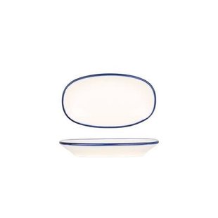 Bonna Serveerschaal - Linea Blue - Porselein - 19x11 cm - set van 2