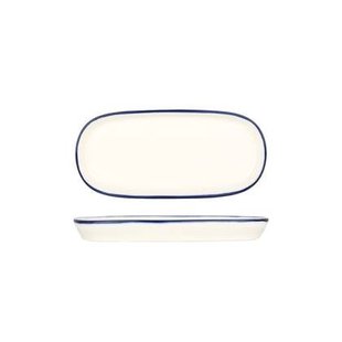 Bonna Serveerschaal - Linea Blue - Porselein - 18 cm - set van 2
