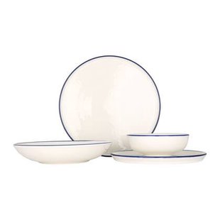 Bonna Bordenset - Linea Blue - 24delig - 6 persoons - Porselein