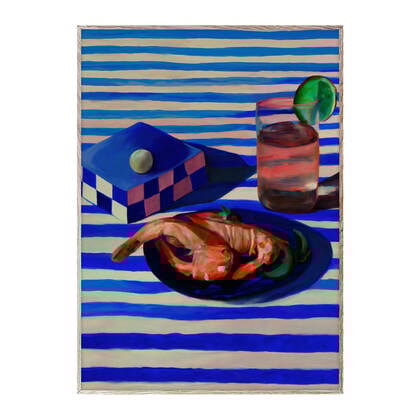 Paper Collective Shrimp & Stripes Poster - 30 x 40 cm