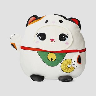 Pluche knuffel - Teddy kat met munt