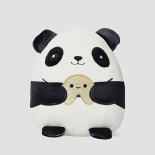 Pluche knuffel - Teddy panda met gelukskoekje