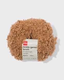 HEMA Teddy garen 100g 38m bruin