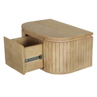 Giga Meubel - Nachtkastje Zwevend - Naturel Hout - 55x35x26cm - Merel