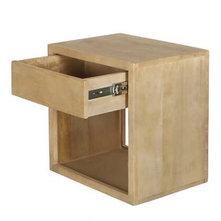 Giga Meubel - Nachtkastje Zwevend - Naturel Hout - 40x30x40cm - Jeff