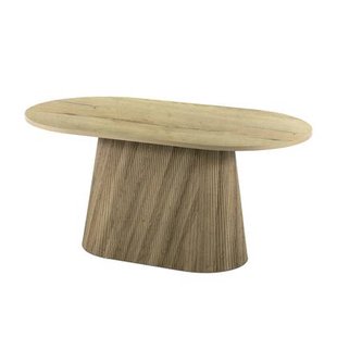 Giga Meubel - Eettafel Ovaal - Naturel Hout - 160x90x75cm - Sylla