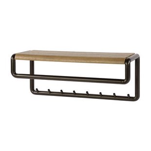 Giga Meubel - Kapstok Bruin Metaal - 8-Haaks - 80x30x33cm - Luno