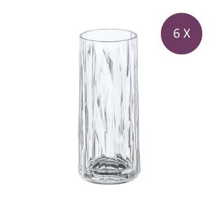 Koziol - Superglas Club No. 03 Longdrinkglas 250 ml Set van 6 Stuks