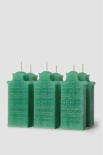 Groene bloemenwinkel kaars