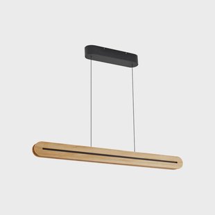 Darnor LED hanglamp, hout, CCT, lengte 100 cm Lucande - Eetkamer - Modern - Langwerpig