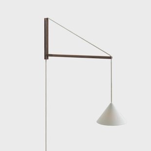 wandlamp gerookt eiken/wit verstelbare stekker G9 Moebe - Woonkamer - Modern - Hout - 1 lamp