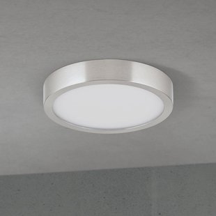 ORION LED plafondlamp Disc, nikkelkleurig gesatineerd, Ø 14 cm, CCT