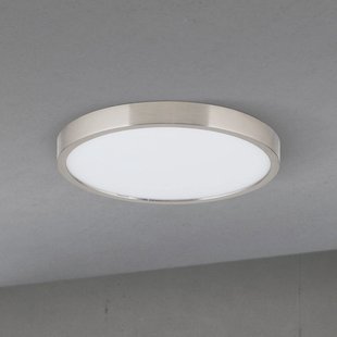 ORION LED plafondlamp Disc, nikkelkleurig gesatineerd, Ø 24 cm, CCT
