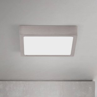 ORION LED plafondlamp Disc nikkelkleurig gesatineerd, lengte 14 cm CCT