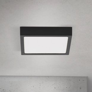 ORION LED plafondlamp Disc, zwart Lengte 14 cm, CCT Metaal