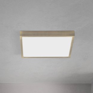 ORION LED plafondlamp Disc, antiek messingkleurig, lengte 24 cm, CCT