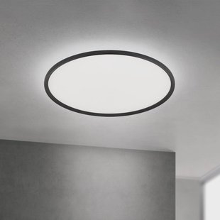 ORION LED plafondlamp Kant, Ø 80 cm zwart, CCT metaal/kunststof