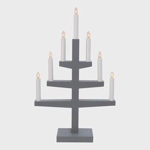 Star Trading Trapp adventslamp 54 cm grijs