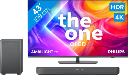 Philips Ambilight 43'' PUS9000 QLED 4K (2025) + Philips TAB5309