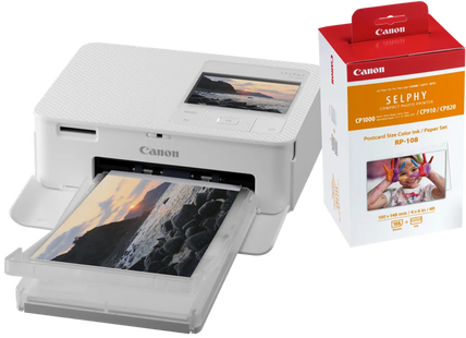 Canon SELPHY CP1500 Wit + Canon RP-108 Inkt Cassette/Papier Set 108 vel