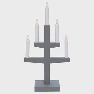 Star Trading Trapp adventskandelaar 46 cm Grijs