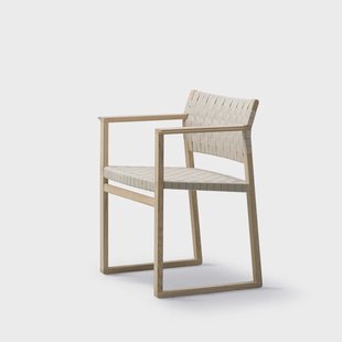 Fredericia Furniture BM62 armstoel Gevlochten natuur – gelakt eiken frame