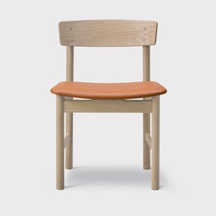 Fredericia Furniture Mogensen 3236 stoel Gezeept eiken – leer cognac 307