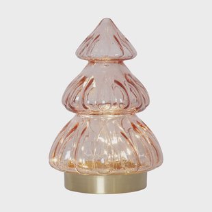 Star Trading Abete tafelornament kerstverlichting 18 cm Roze