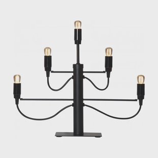 Star Trading Milano 5 kandelaar 46 cm Zwart