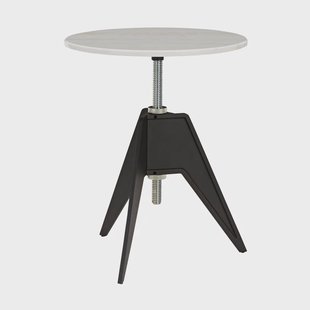 Tom Dixon Screw cafétafel Ø60 cm White marble-cast iron