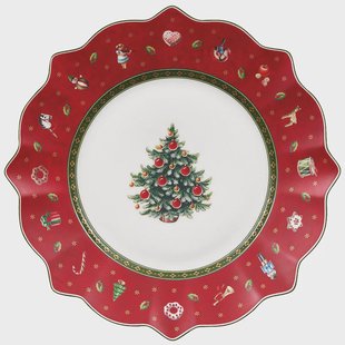 Villeroy & Boch Toy's Delight bord Ø24,4 cm Wit-rood