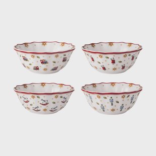Villeroy & Boch Toy's Delight schaal 4 delen Wit-rood