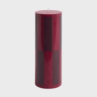 HAY Column Candle  blokkaars large 25 cm Wine-bordeaux large check