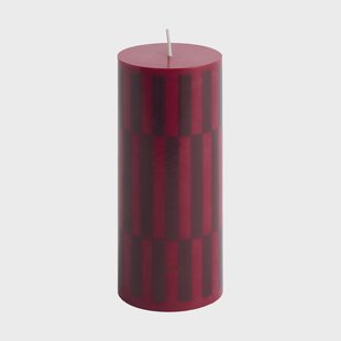 HAY Column Candle blokkaars small 15 cm Wine-bordeaux