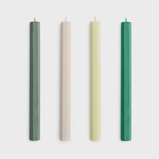 HAY Hexagon Candle kaarsen mix 4-pack Greens-whites