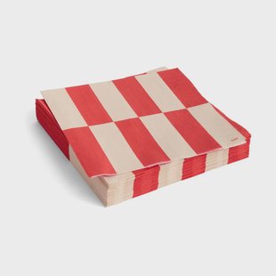 HAY Pattern Lunch servet 33x33 cm 20-pack Off white-red