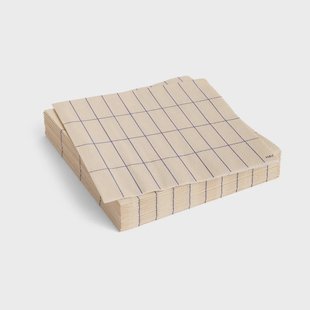 HAY Pattern Lunch servet 33x33 cm 20-pack Off white-blue grid