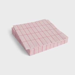 HAY Pattern Dinner servet 40x40 cm 20-pack Light pink-red grid