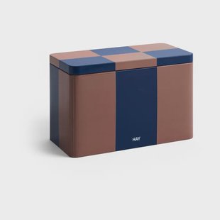 HAY Tin Container voorraadpot medium Brown-midnight blue