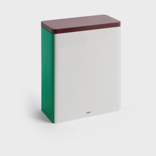 HAY Tin Container voorraadpot x-large Off white-burgundy-green