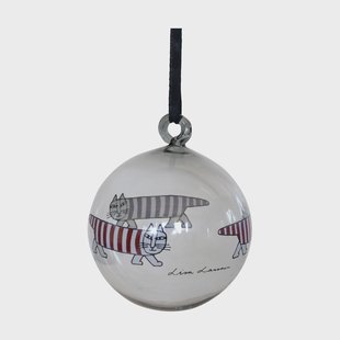 Pluto Design Lisa Larson Mikey kerstbal Silver-rood-wit