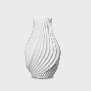 Lyngby Porcelæn Twist vaas 18 cm Wit